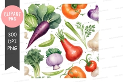 Fresh vegetables clipart png Product Image 1