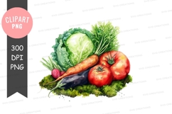 Fresh vegetables clipart png Product Image 1