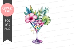 Tropical cocktail with hibiscus and lime Product Image 1