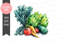 Fresh vegetables clipart png Product Image 1