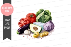 Fresh vegetables clipart png Product Image 1