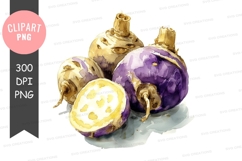 Purple and white radishes clipart png Product Image 1