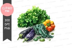 Fresh vegetables clipart png Product Image 1