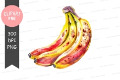 Ripe bananas clipart png Product Image 1