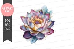 Water lily flower clipart png Product Image 1