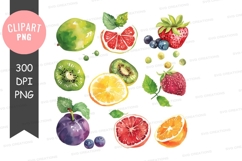 Assorted fruits clipart png Product Image 1