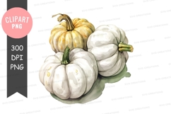 White pumpkins clipart png Product Image 1