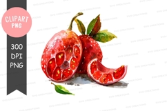 Vibrant pomegranate clipart png Product Image 1