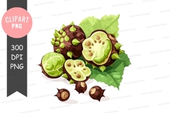Fresh chestnuts clipart png Product Image 1