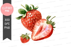 Juicy strawberries clipart png Product Image 1