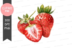 Fresh strawberries clipart png Product Image 1