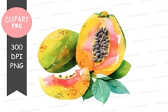 Vibrant papaya clipart png Product Image 1