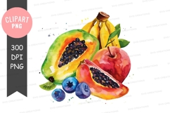 Vibrant fruit collection clipart png Product Image 1