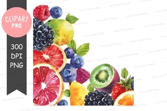 Vibrant fruit collection clipart png Product Image 1