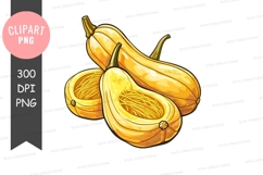 Yellow squash clipart png Product Image 1