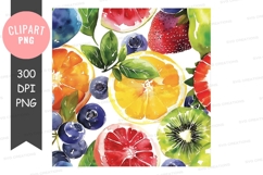 Vibrant fruit clipart png Product Image 1
