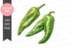 Green bell peppers clipart png Product Image 1