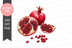 Fresh pomegranate clipart png Product Image 1