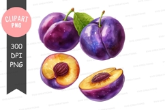 Clipart png of plums Product Image 1