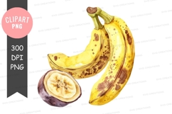 Ripe bananas clipart png Product Image 1