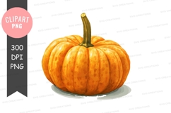 Orange pumpkin clipart png Product Image 1