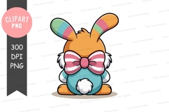 Colorful bunny rabbit clipart png Product Image 1