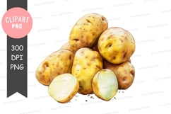 Pile of potatoes clipart png Product Image 1