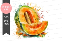 Vibrant papaya clipart png Product Image 1