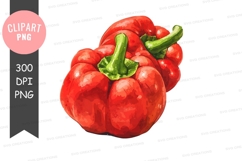 Red bell peppers clipart png Product Image 1