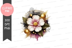 Elegant floral design clipart png Product Image 1