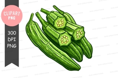 Fresh okra clipart png Product Image 1