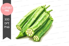 Fresh okra clipart png Product Image 1