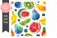 Vibrant fruit clipart png Product Image 1