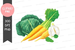 Fresh vegetables clipart png Product Image 1