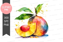 Watercolor mango illustration Product Image 1