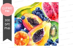 Vibrant fruit collection clipart png Product Image 1