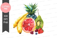 Assorted fruits clipart png Product Image 1