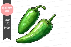 Green bell peppers clipart png Product Image 1