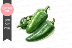 Three fresh jalapeño peppers Product Image 1