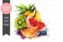 Vibrant fruit collection clipart png Product Image 1