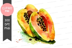 Sliced papaya clipart png Product Image 1