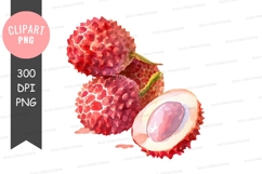 Clipart png of lychee fruits Product Image 1