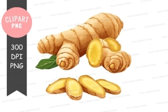 Fresh ginger root clipart png Product Image 1