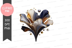 Abstract marble flower clipart png Product Image 1
