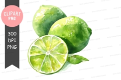 Green citrus fruits clipart png Product Image 1