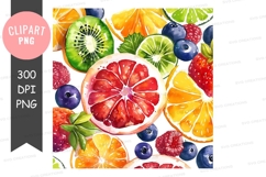 Vibrant fruit clipart png Product Image 1