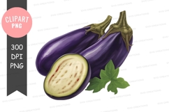 Clipart png of eggplants Product Image 1