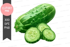 Fresh cucumber clipart png Product Image 1