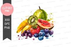 Vibrant fruit collection clipart png Product Image 1