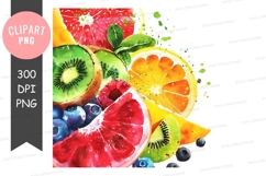 Vibrant fruit collection clipart png Product Image 1